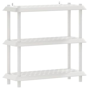 vidaXL Plauktu vienība 3 līmeņi 100 x 40 x 96 cm PP Balts
