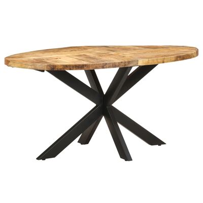 vidaXL virtuves galds, 160x90x75 cm, neapstrādāts mango koks