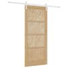 vidaXL Slīdo&scaron;ās durvis Dabisks un balts 86 x 198,5 cm