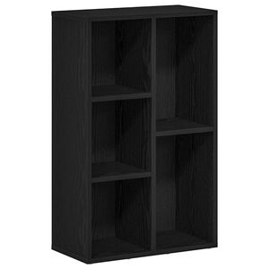 vidaXL grāmatu plaukts, melns ozols, 50x25x80 cm, inženierkoks
