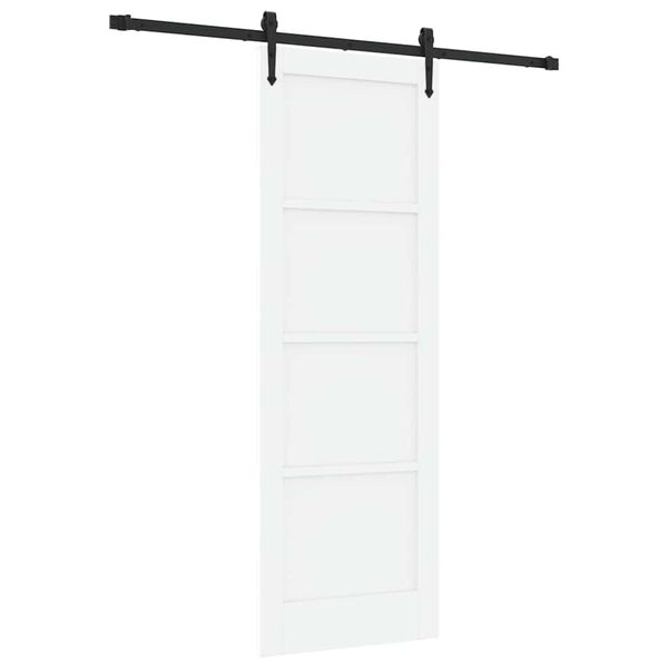 vidaXL Slīdo&scaron;ās durvis ORKDAL Balts 73,5 x 211 cm Ciets priedes koks