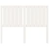 vidaXL gultas galvgalis, balts, 125,5x4x100 cm, priedes masīvkoks