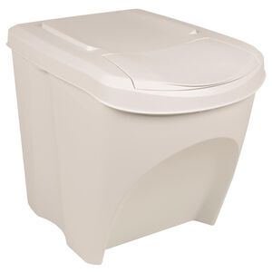 vidaXL atkritumu tvertnes, saliekamas, 3 gab., baltas, 75 l