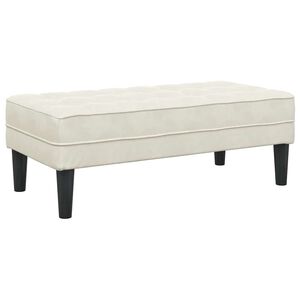 vidaXL sols ar spilvenu Krēmkrāsa 113 x 57 x 39 cm Samts