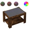 vidaXL kafijas galdiņ&scaron; ar LED, ozola, 73x53x45 cm, inženierijas koks