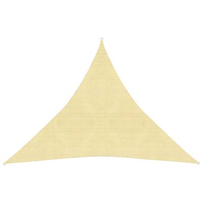 vidaXL HDPE saulessargs, 5x5x5 m, bēšs, trijstūra formas