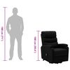 vidaXL atpūtas krēsls, paceļams, melns audums