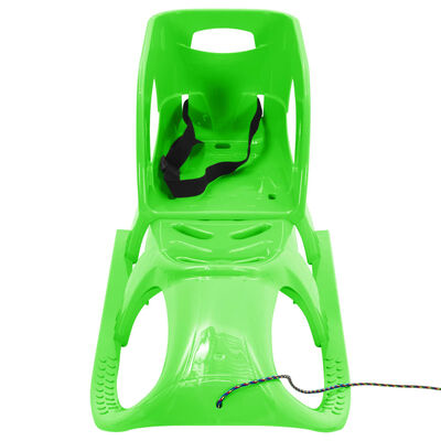 vidaXL bērnu ragavas ar sēdekli, zaļas,102,5x40x23 cm, polipropilēns