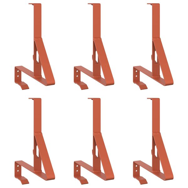vidaXL Sniega Aizsardzības Atbalsts Sarkana 29,5 x 3 x 34,5 cm Tērauds