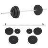 vidaXL svaru stieņu komplekts, 30 kg