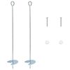 vidaXL Zemes enkurs 2 gab. &Oslash;10 x 60 cm Cinkots metāls Sudraba