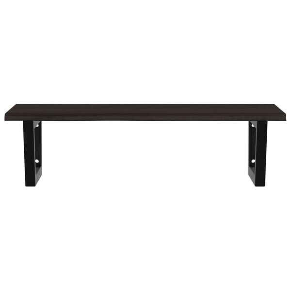 vidaXL izlietnes plaukts, stiprināms pie sienas, tērauds, ozola koks