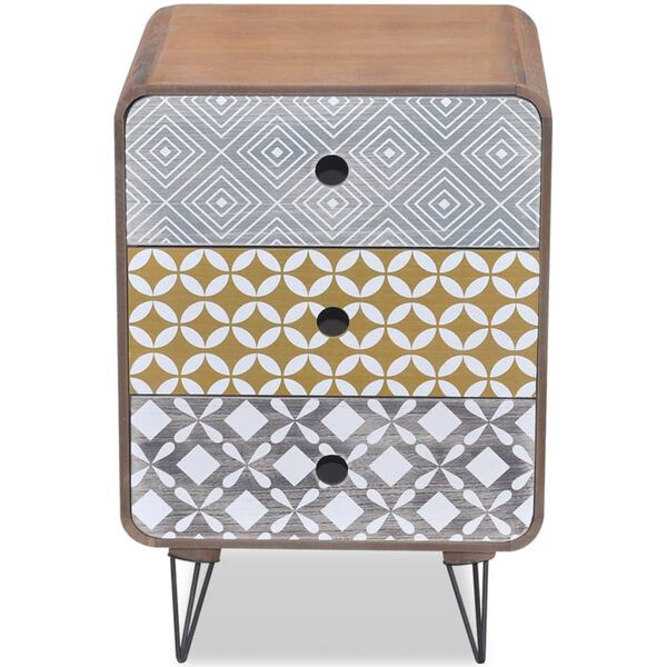 vidaXL kumode ar 3 atvilktnēm, brūna