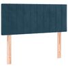 vidaXL gultas galvgalis, 80x5x78/88 cm, tum&scaron;i zils samts