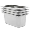 vidaXL Gastronorm trauki, 4 gab., GN 1/3, 150 mm, nerūsējo&scaron;s tērauds