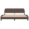 vidaXL gultas rāmis, Dover, brūns, 180x200 cm, mākslīgā āda