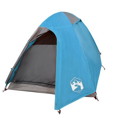 vidaXL kempinga telts 2 personām, zila, ūdensnecaurlaidīga