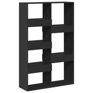 vidaXL grāmatplaukts, melns, 100x33x155,5 cm, inženierijas koks