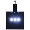 vidaXL āra solārās lampas, 12 gab., 12 cm, LED, kvadrāta forma, melnas