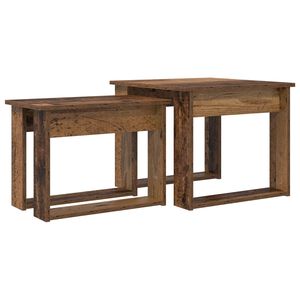 vidaXL Kafijas galda komplekts 2 gab. Vecs koks 50 x 52 x 42 cm