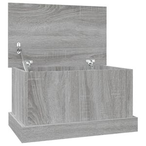 vidaXL uzglabā&scaron;anas kaste, pelēka, 50x30x28 cm, inženierijas koks