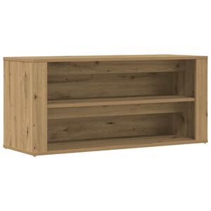 vidaXL apavu plaukts, ozolkoka krāsa, 100x35x45 cm, konstruēts koks