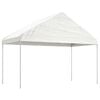 vidaXL nojume ar jumtu, balta, 4,08x2,23x3,22 m , polietilēns