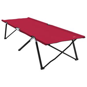 vidaXL Salokāma kempinga gulta Sarkana 206 x 76 x 74 cm