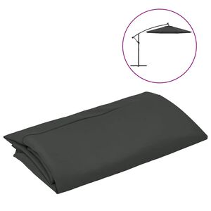 vidaXL saulessarga rezerves audums, antracītpelēks, 300 cm