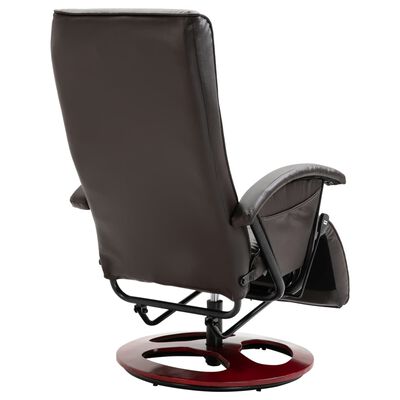 vidaXL grozāms atpūtas krēsls, brūna mākslīgā āda