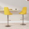 vidaXL bāra krēsli, 2 gab., sinepju dzeltens audums