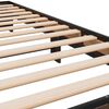 vidaXL gultas rāmis, brūna ozola, 100x200cm, inženierijas koks, metāls