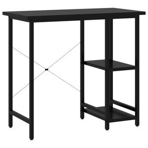 vidaXL datorgalds, melns, 80x40x72 cm, MDF un metāls