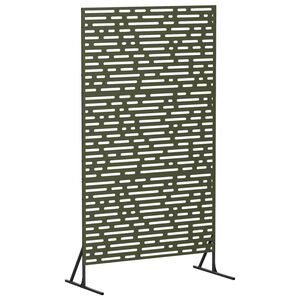 vidaXL Privātuma ekrāns 100 x 50 x 180 cm Tērauds Olīvu zaļ&scaron;