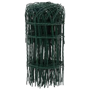 vidaXL dārza nožogojums, pulverkrāsota dzelzs, 10x0,4 m
