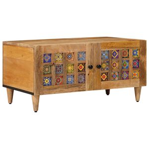 vidaXL Kafijas galdiņ&scaron; Dabiska 80 x 50 x 40 cm Cieta mango koksne