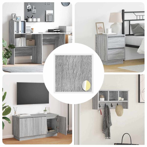 vidaXL Līmējo&scaron;s skrūvju vāks 12 pcs Pelēks Sonoma &Oslash; 20 x 0,5 mm