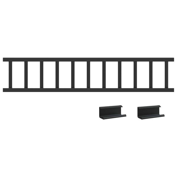 vidaXL Jumta sniega aizsargs Melna 100 x 2,5 x 20 cm Tērauds