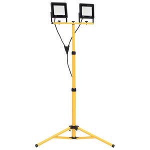 vidaXL LED prožektors ar statīvu, 2x50 W, vēsi balta gaisma