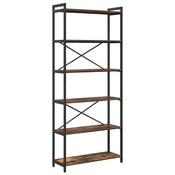 vidaXL Grāmatu plaukts Dūmaka ozols 40 x 30 x 85 cm Inženierijas koks