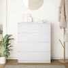 vidaXL kumode, balta, 80x35x99 cm, inženierijas koks