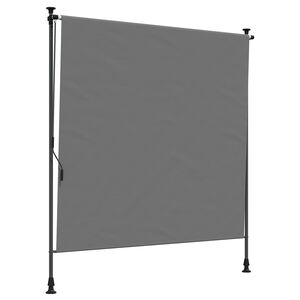 vidaXL Āra Ruļļu Žalūzija Gai&scaron;i pelēka 100 x 270 cm