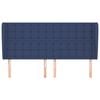 vidaXL galvgalis ar malām, 203x23x118/128 cm, zils audums