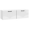 vidaXL Sienā piestiprināms TV skapis Spīdīgi balts 98 x 31 x 30 cm