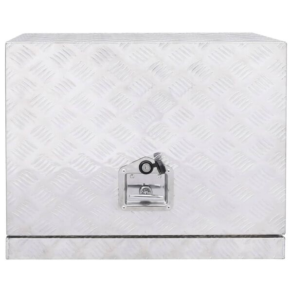 vidaXL kaste, 62x40x50 cm, alumīnijs, sudraba krāsā