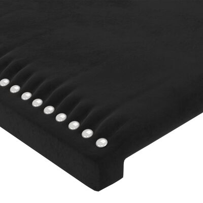 vidaXL gultas galvgaļi, 4 gab., 100x5x78/88 cm, melns samts