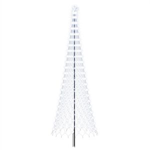 vidaXL LED Ziemassvētku koks 400 cm 450 LED Auksti balta Dzelzs Melns
