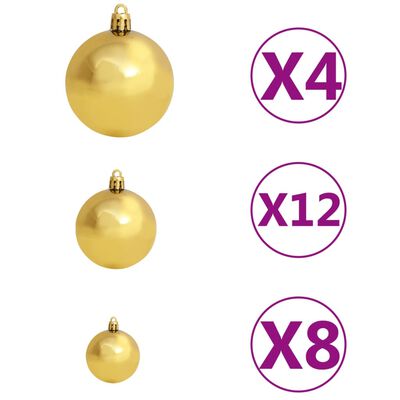 vidaXL Ziemassvētku bumbas, 100 gab., 3/4/6 cm, brūnas, bronzas, zelta