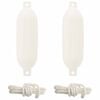 vidaXL Laivu fenderi 2 gab. &Oslash; 14 x 50 cm Balts PVC