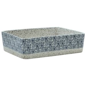 vidaXL izlietne, liekama uz virsmas, pelēka un zila, 46x35,5x13 cm